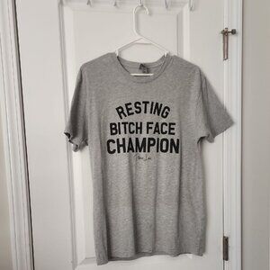 Piper Lou Resting B@#$% Face Champion lGray Graphic T-Shirt Size Medium
